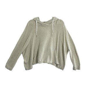 SCOTCH SODA Women Pullover Hoodie Cropped Pocket Oversized Sz XS Green 10-20